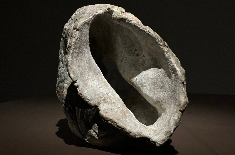 Image of hollow grey sculpture