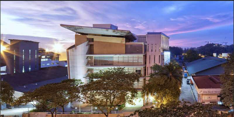 Image of Heritage Conservation Centre building in the evening sky