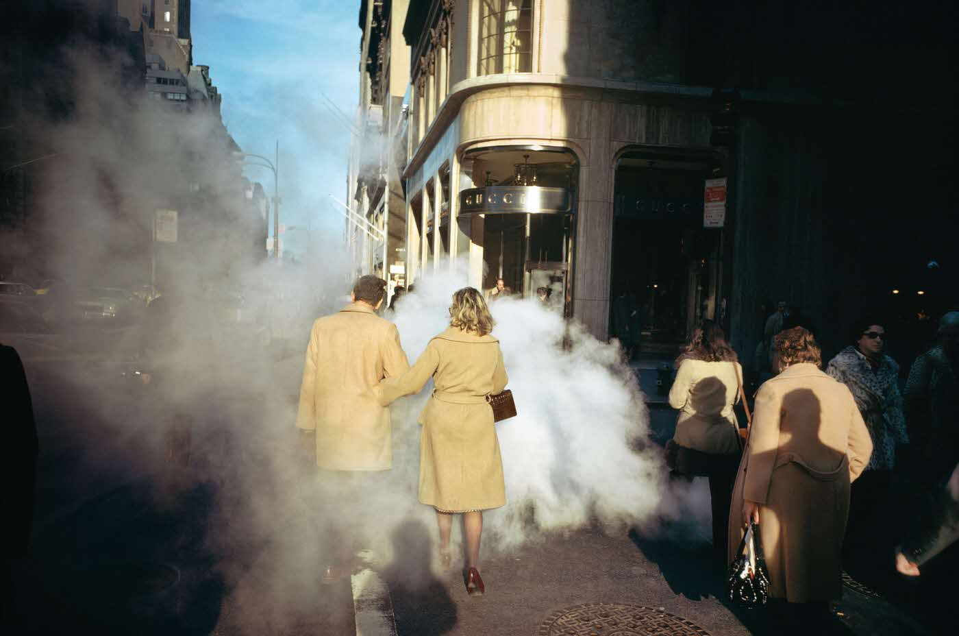 Image of a foggy street in New York City 1975