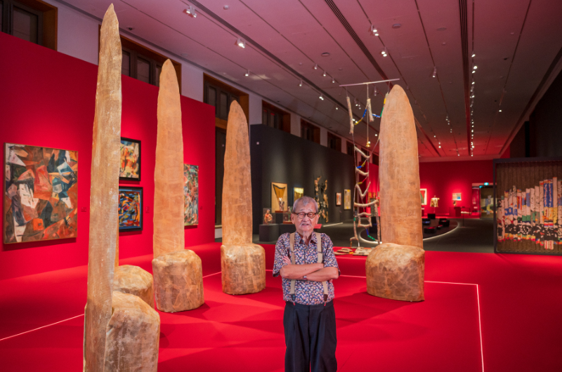 Artist Teo Eng Seng pictured at his exhibition, We ’ re Happy. Are You Happy? at National Gallery Singapore