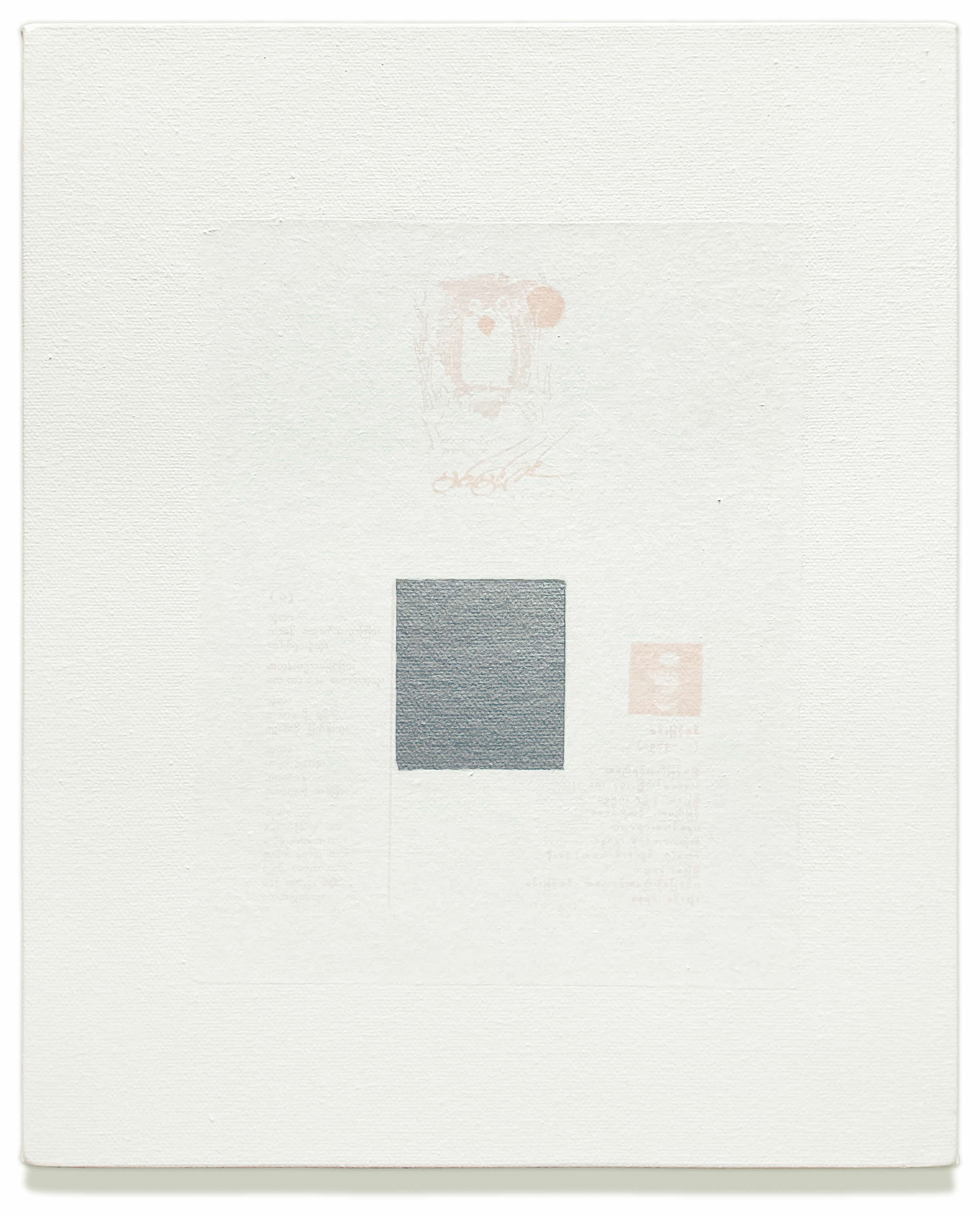 Image of a grey artwork on a plain white surface