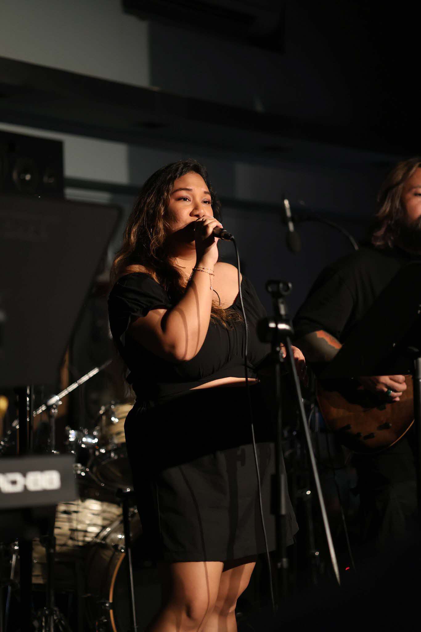 Young woman singing